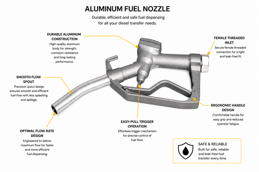 Aluminium Manual Diesel Fuel Nozzle – Lightweight Industrial Dispensing Nozzle