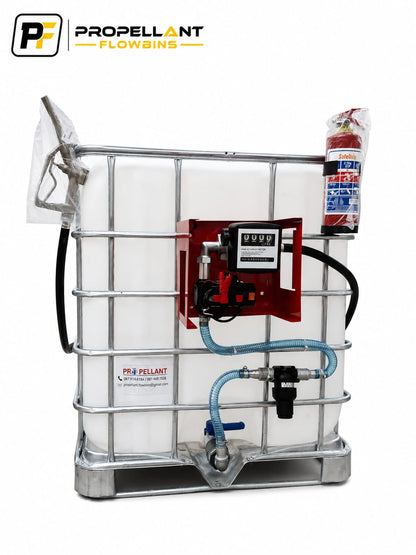 1000L IBC Diesel Flowbin Budget Kit – 45LPM Pumpset, Aluminium Nozzle & Inline Filter