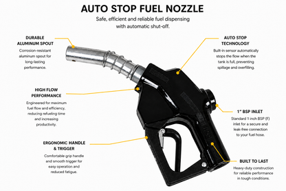 Auto Stop Diesel Fuel Nozzle 90LPM – Automatic Shut-Off for Safe Refuelling