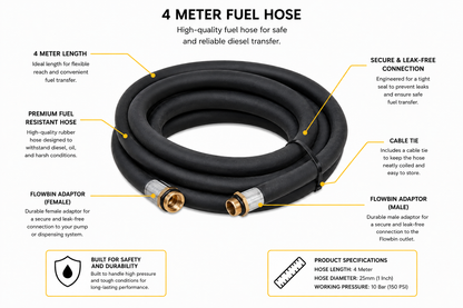 20mm Diesel Discharge Hose – Flexible Fuel Transfer Hose for Pumps & Flowbins
